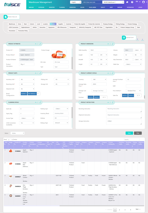 Product Screen