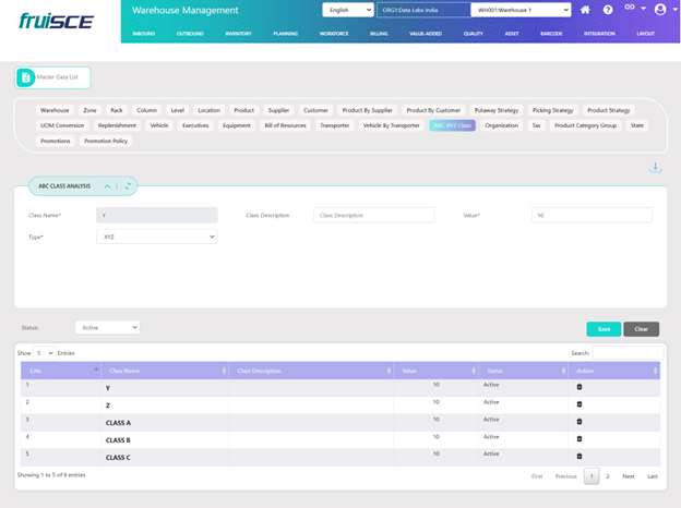 ABC-XYZ Class Screen