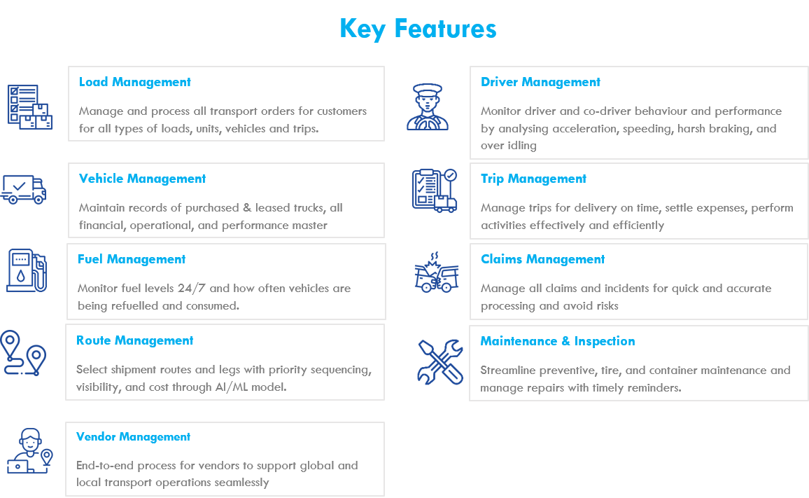 Fleet Management Key Features